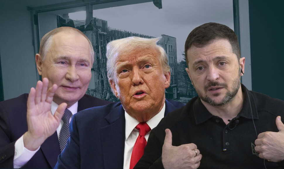  Vladimiras Putinas, Donaldas Trumpas ir Volodymyras Zelenskis