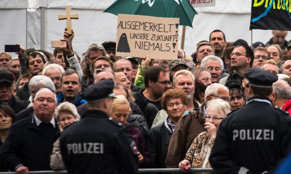 Protestuotojai Dresdene