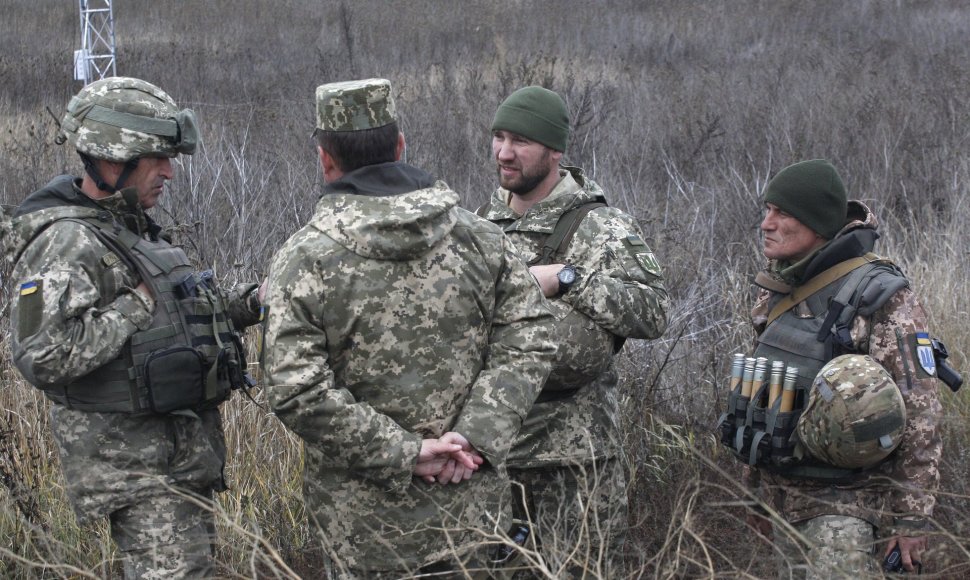 Ukrainiečių kariai Donbase