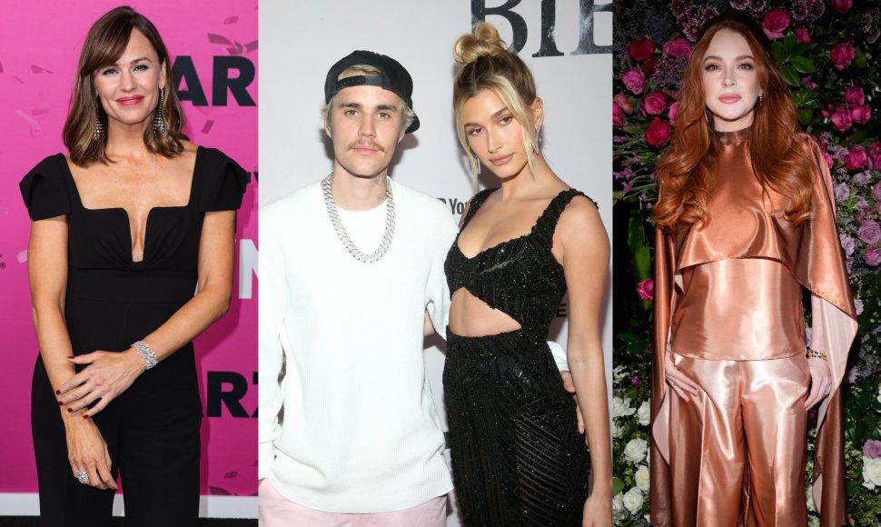 Jennifer Garner, Justinas Bieberis ir Hailey Bieber, Lindsay Lohan