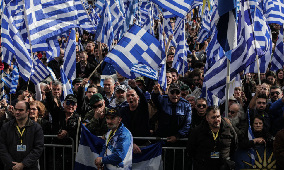 Graikai protestuoja prieš Makedonijos pavadinimo pakeitimą