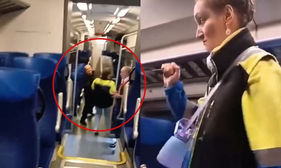 Lenkijoje traukinio keleivis lagaminu nokautavo peilį&nbsp;i&scaron;sitraukusią moterį