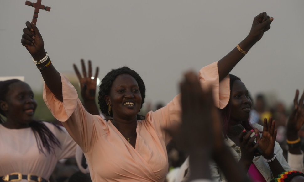 Tikintieji Pietų Sudane pasitinka popiežių Pranciškų