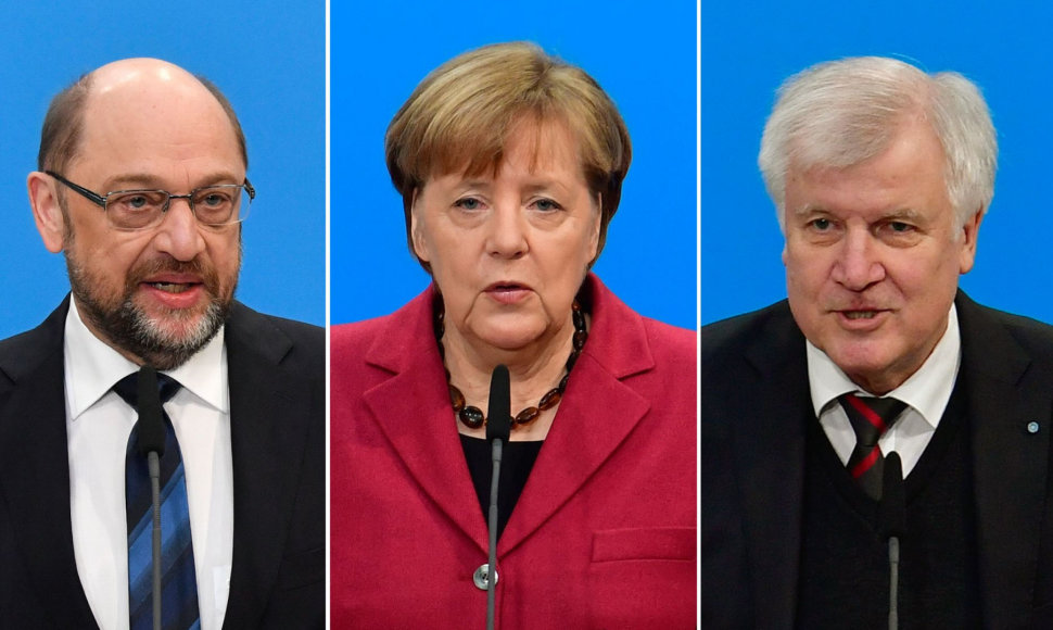Martinas Schulzas, Angela Merkel ir Horstas Seehoferis