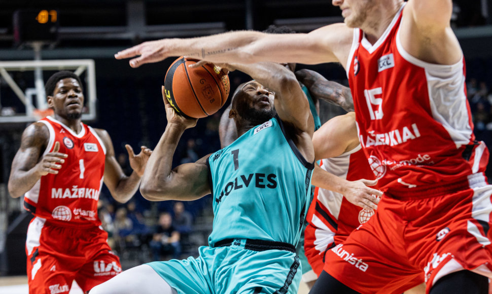 LKL rungtynės: "Wolves" - Mažeikių "M Basket"