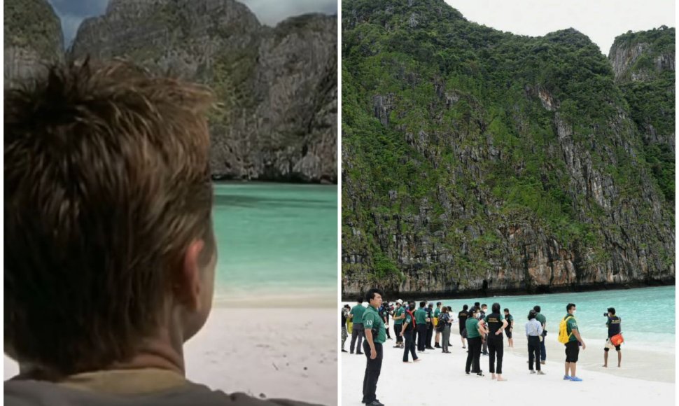 Danny Boyle'o filmo „Paplūdimys“ (2000 m.) ir Maya Bay paplūdimys 2021 m.