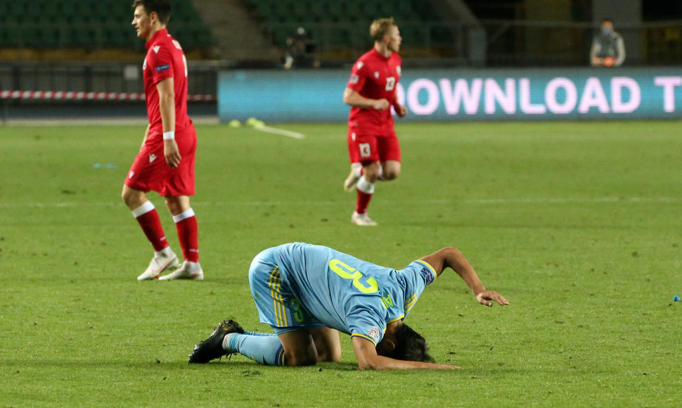 Kazachstano futbolininkai padarė šiurkščią klaidą