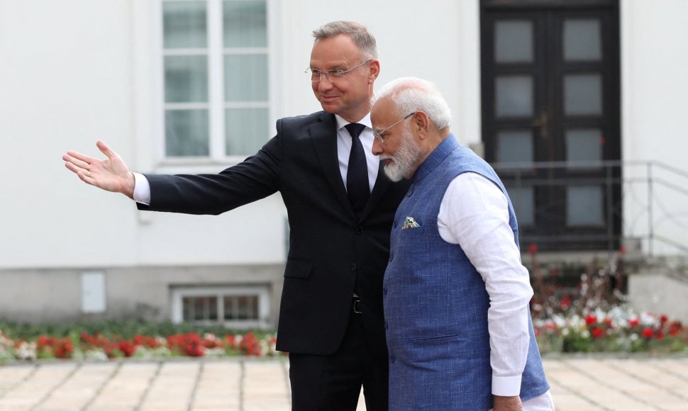 Andrzejus Duda ir Narendra Modi