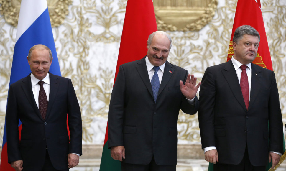 Aliaksandras Lukašenka derybų Minske metu