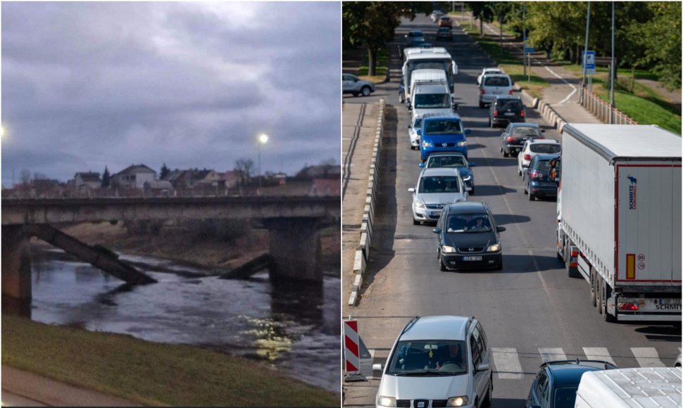 Kėdainiuose griuvo tiltas per Nevėžį