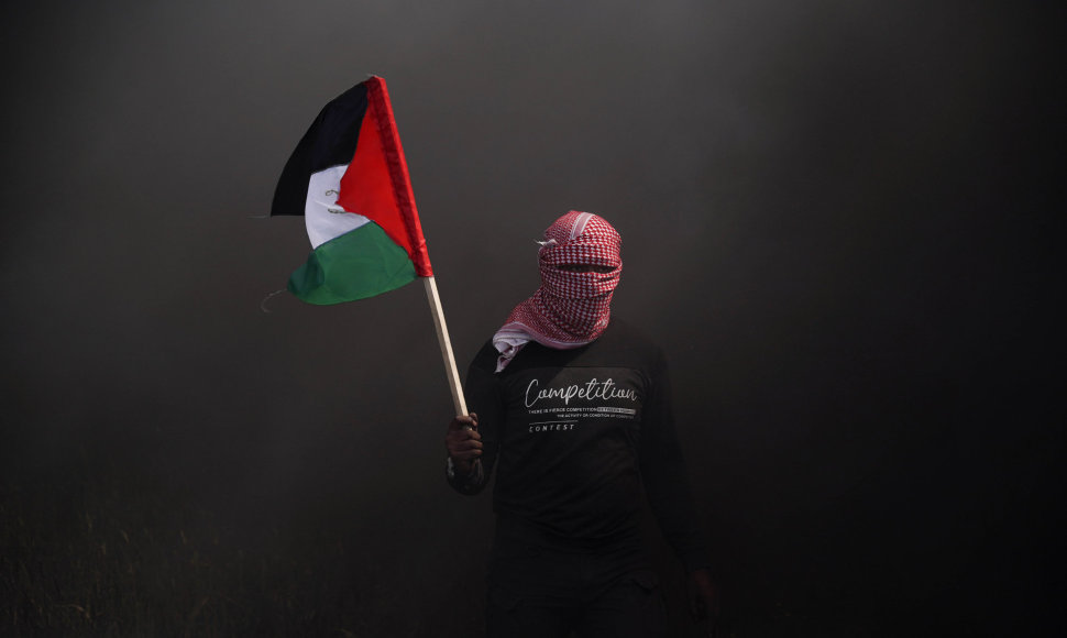 Jaunas palestinos protestuotojas