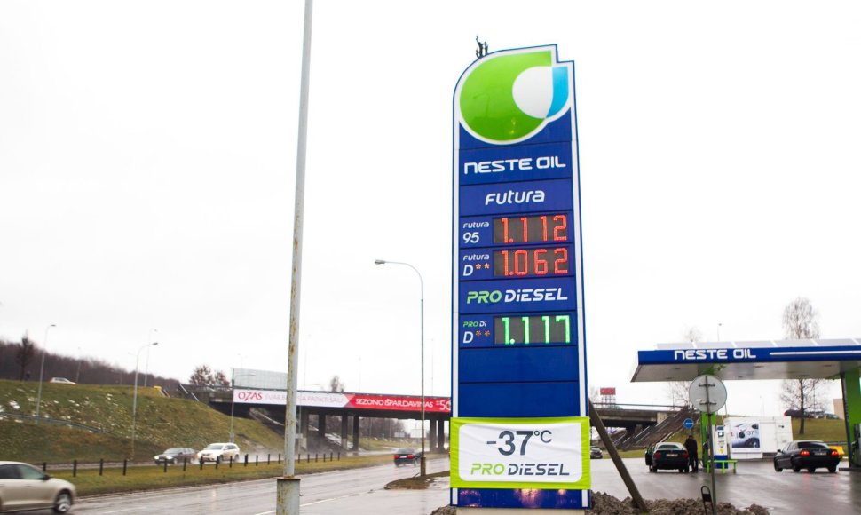 Degalų kainos Vilniuje