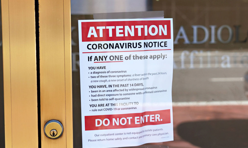 Perspėjimas dėl koronaviruso Niujorke