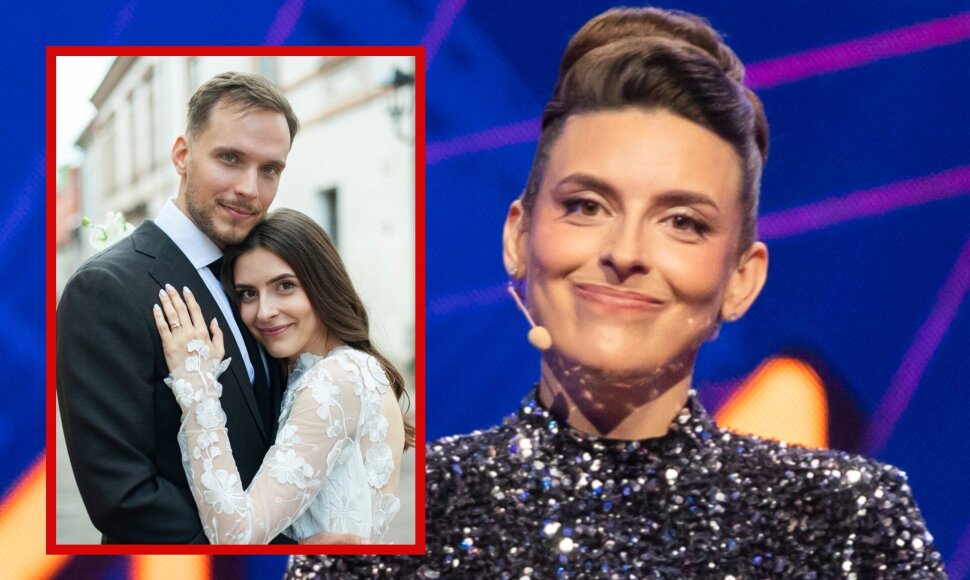 Simona Brezgė su vyru Dominyku
