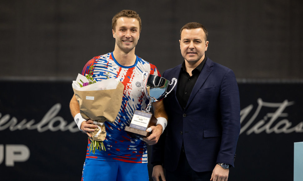 Čempionu tapęs Liamas Broady ir „SEB arenai“ vadovaujantis Ramūnas Grušas