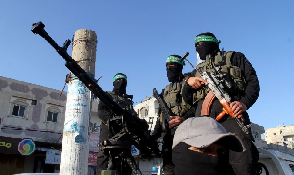 „Hamas“ kovotojai Gazos Ruože