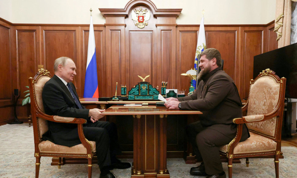 Vladimiras Putinas ir Ramzanas Kadyrovas