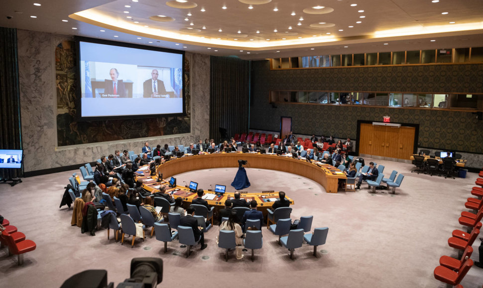 JT saugumo tarybos sesija Niujorke