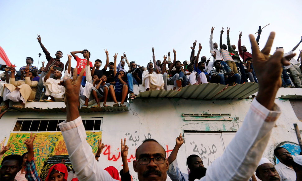 Sudano protestuotojai