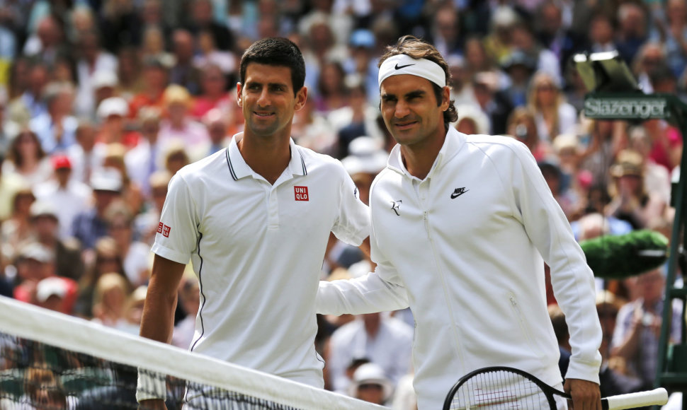 Novakas Džokovičius ir Rogeris Federeris 2014-ųjų metų finale