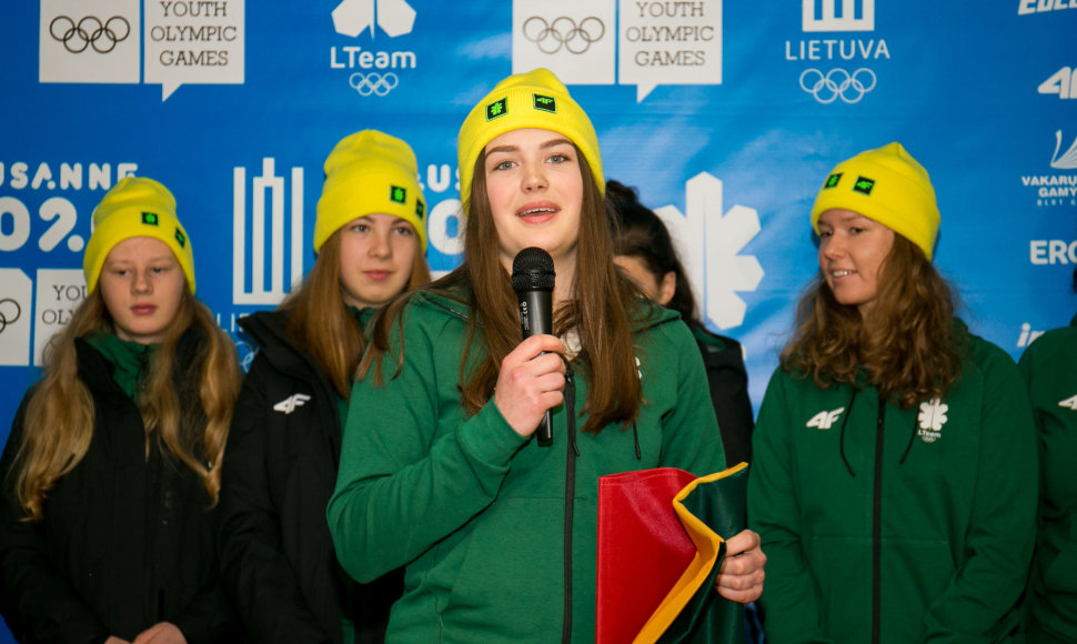 Į Lozaną išlydėta Lietuvos jaunimo olimpinė rinktinė