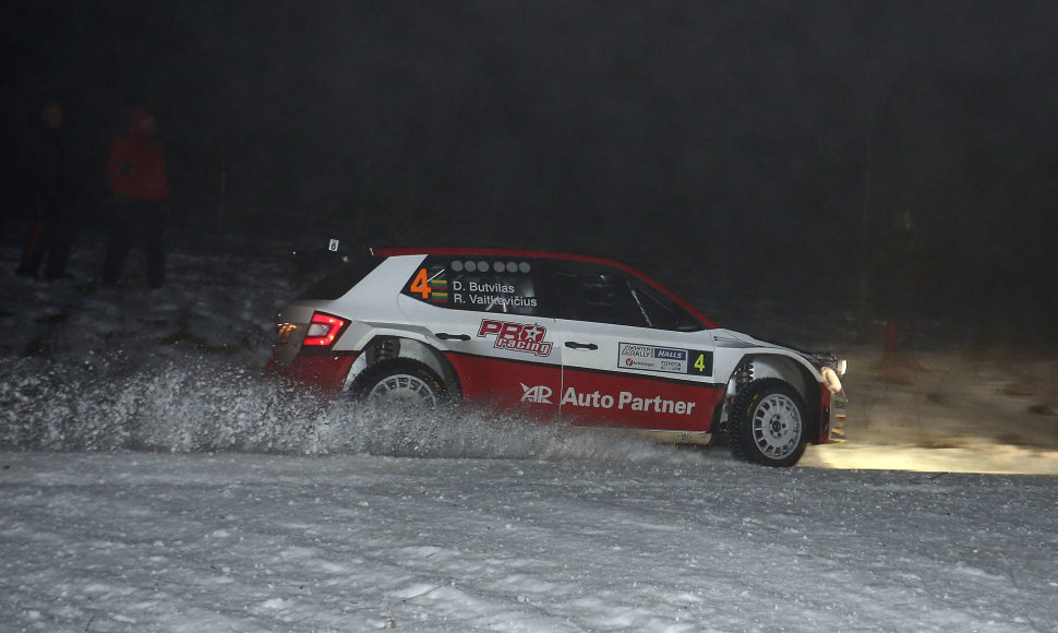  „Halls Winter Rally 2017“ 1 greičio ruožas