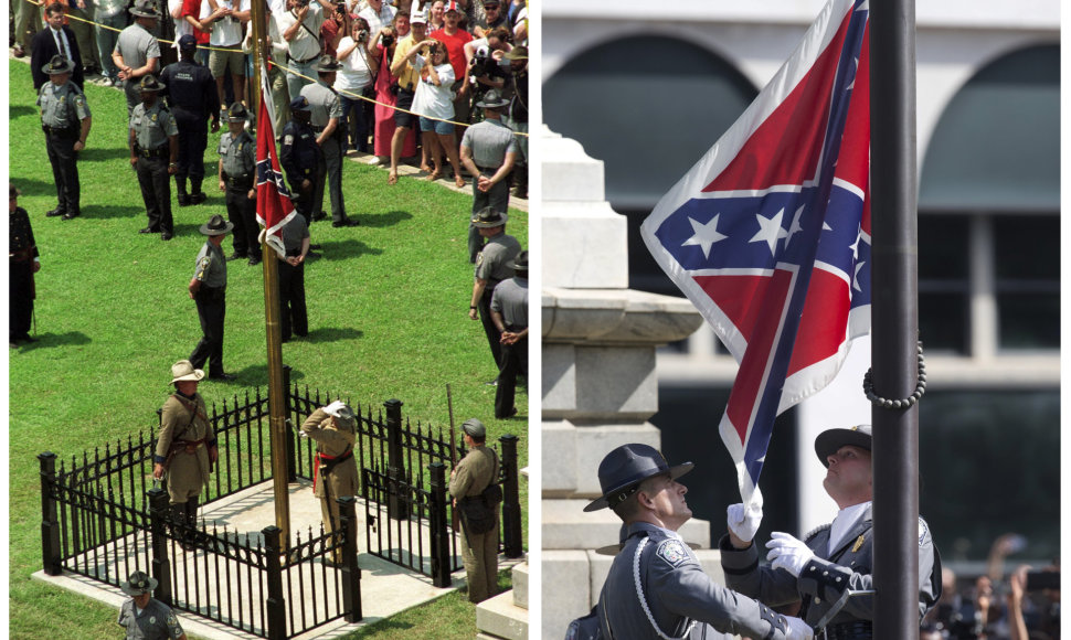 Pietų Karolinoje nuleista konfederatų vėliava
