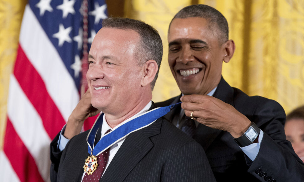 Tomas Hanksas su Baracku Obama