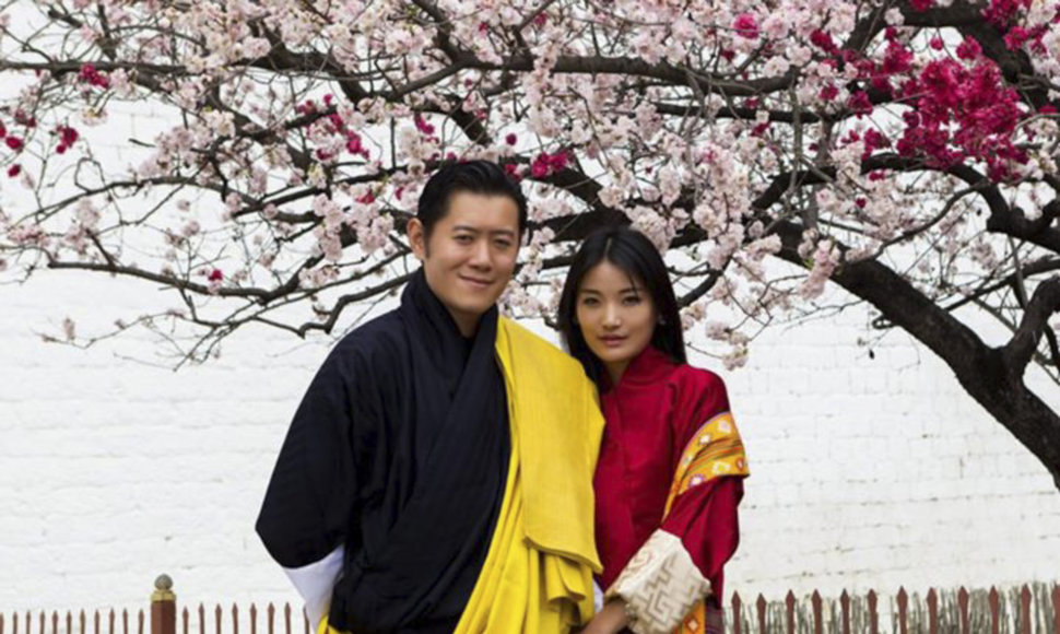 Butano karalius Jigme Khesaras ir karalienė Jetsun Pema