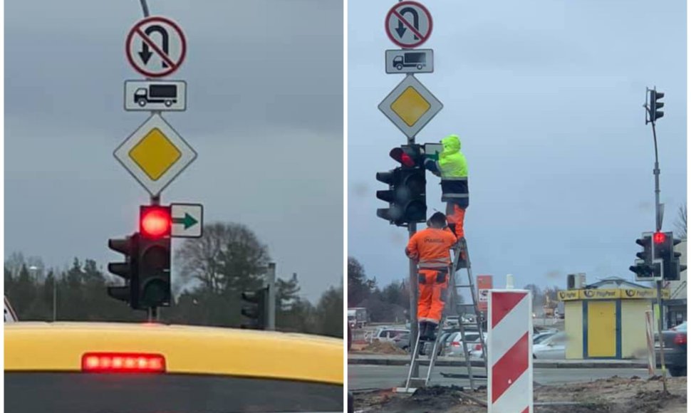 Vilniuje sugrąžinama lentelė su žalia rodykle