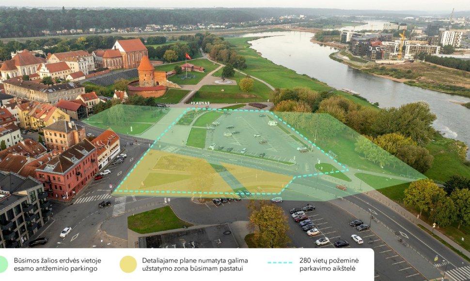 Kauno savivaldybė planuoja prie Kauno pilies statyti pastatą