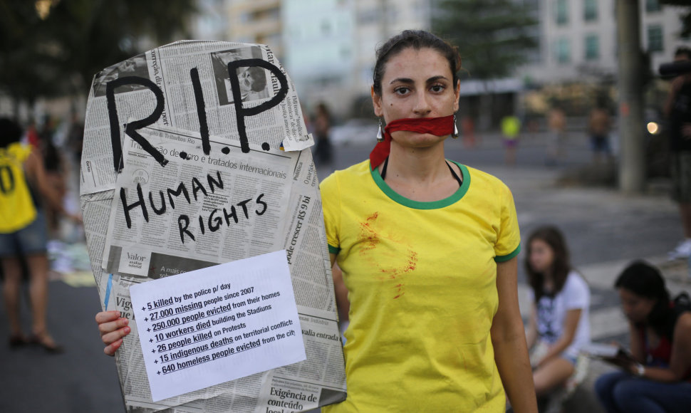 Protestuotoja Brazilijoje
