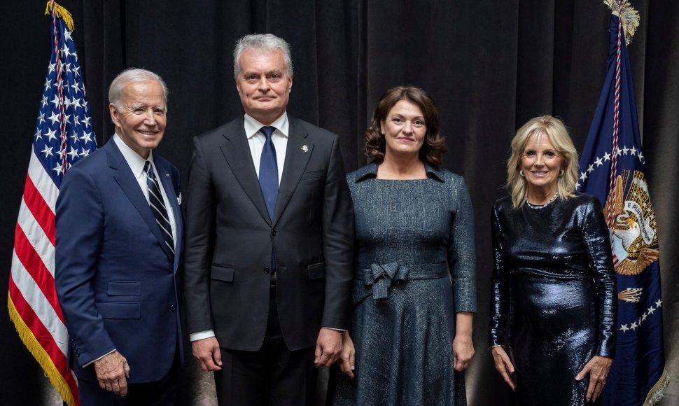 Joe Bidenas, Gitanas Nausėda, Jill Biden, Diana Nausėdienė