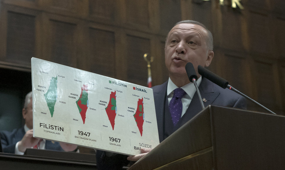 Recepas Tayyipas Erdoganas laiko žemėlapį
