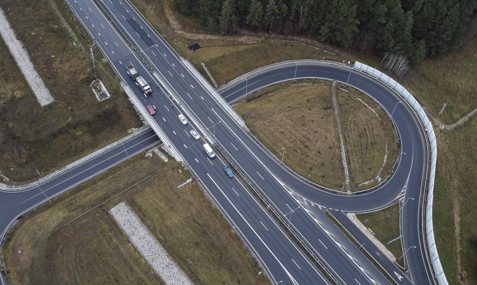 Policijos patikros postas prie įvažiavimo į Vilnių