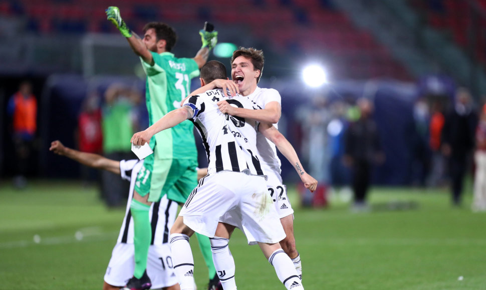 „Juventus“ futbolininkų džiaugsmas