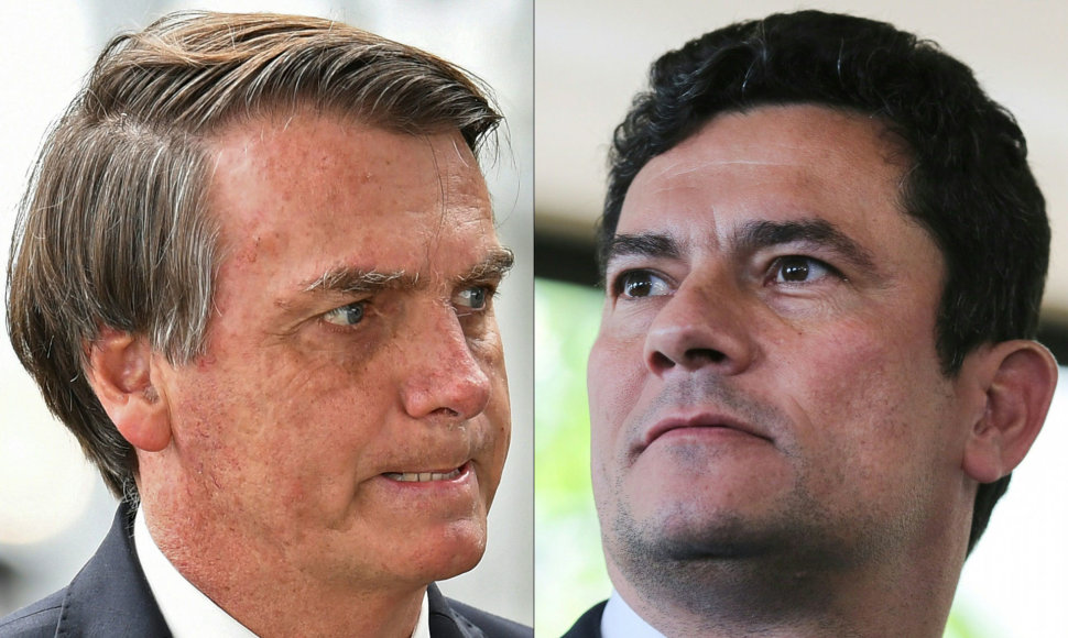 Jairas Bolsonaro ir Sergio Moro