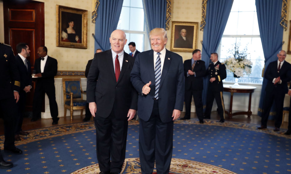 Josephas Clancy su JAV prezidentu Donaldu Trumpu