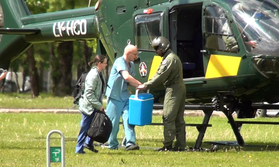 Į Vilnių sraigtasparniu atskraidintas donoro organas