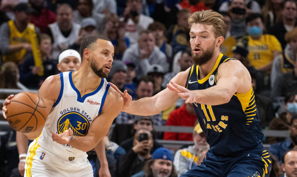 Stephenas Curry ir Domantas Sabonis