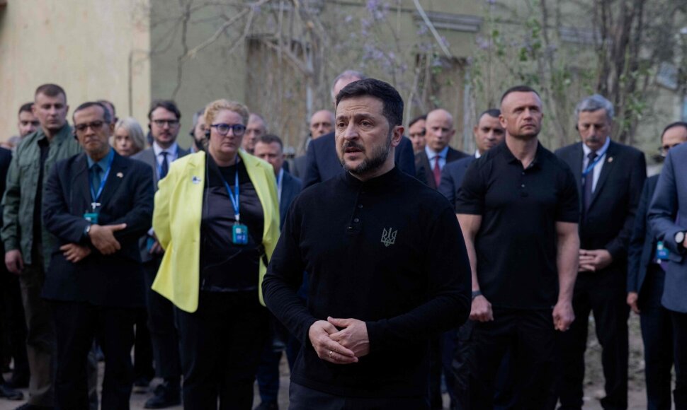 Ukrainos prezidentas Volodymyras Zelenskis / TETIANA DZHAFAROVA / AFP