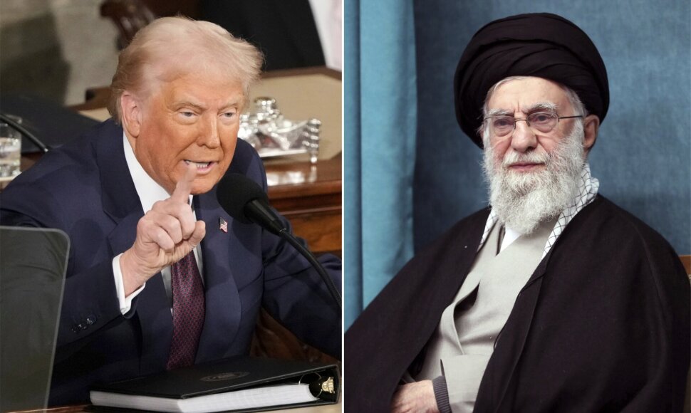 Donaldas Trumpas ir Irano aukščiausiasis lyderis ajatola Ali Khamenei / / AP