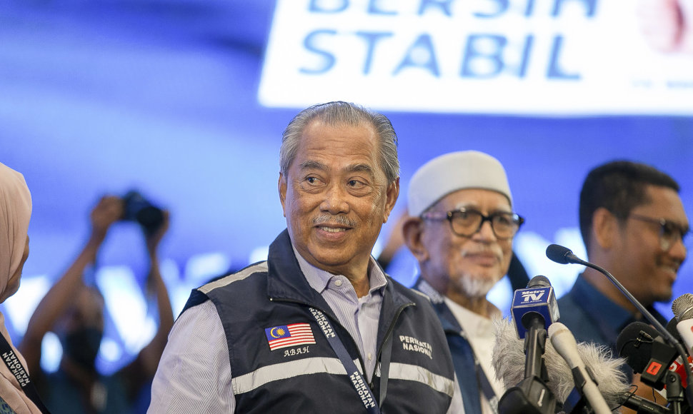Buvęs Malaizijos premjeras Muhyiddinas Yassinas, šiuo metu vadovaujantis konkuruojančiam Nacionaliniam aljansui