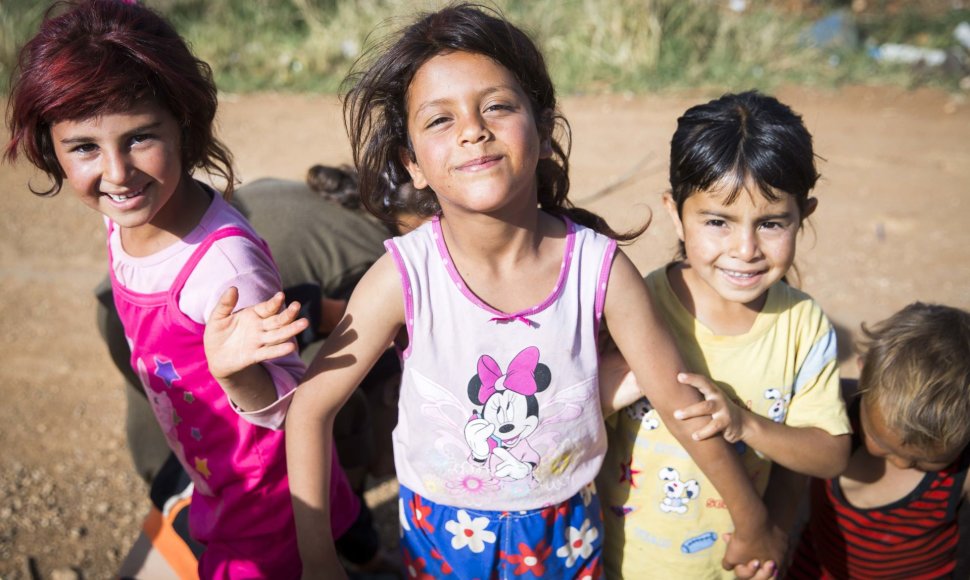 Vaikai pabėgėlių stovykloje