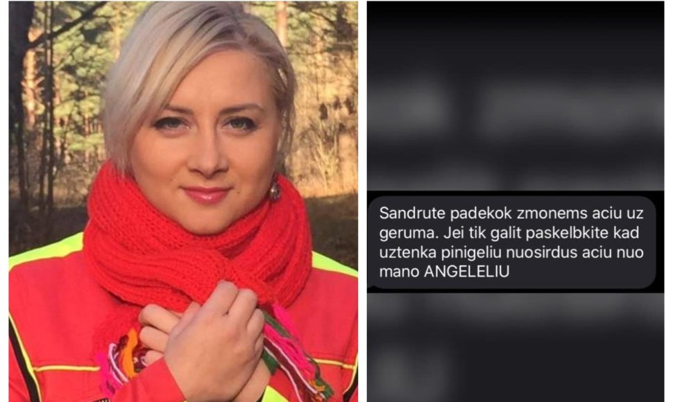 Sandra Žutautienė perdavė gaisro metu Telšiuose vaikų netekusios mamos padėką