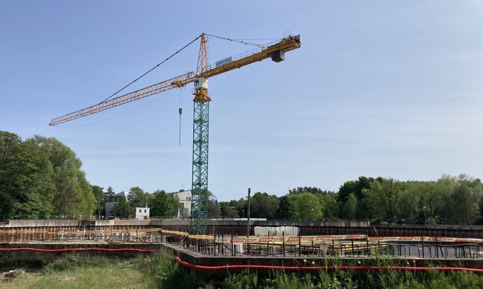 Naujojo viešbučio „Marriott statybos Palangoje vyksta, statytojų teigimu, „kurorto ritmu“