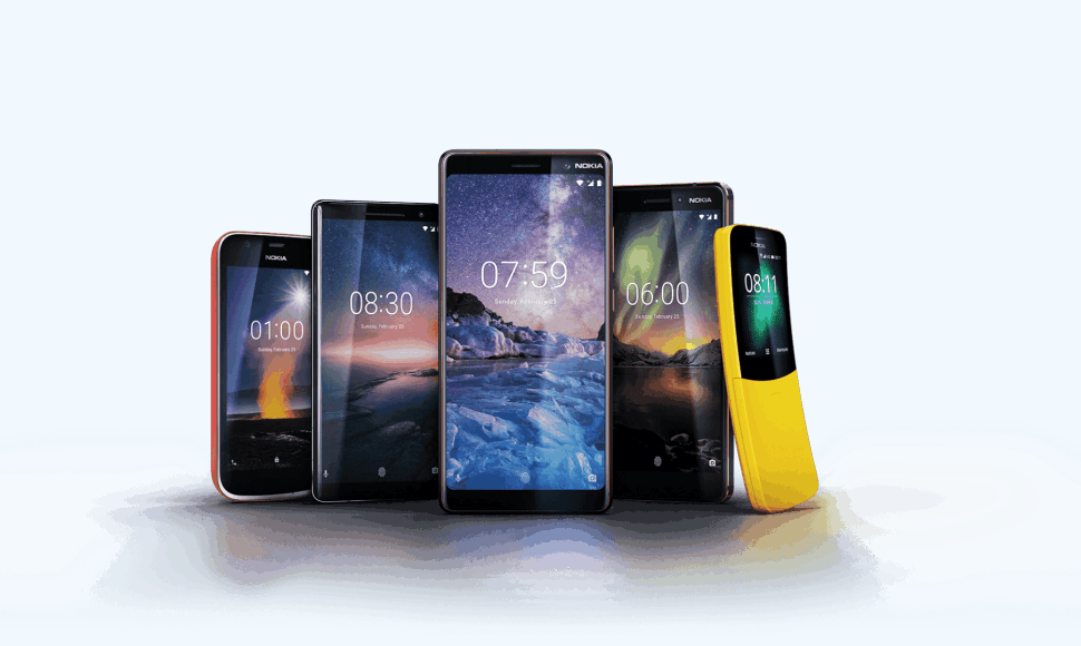 2018 metų „Nokia“ telefonų šeima