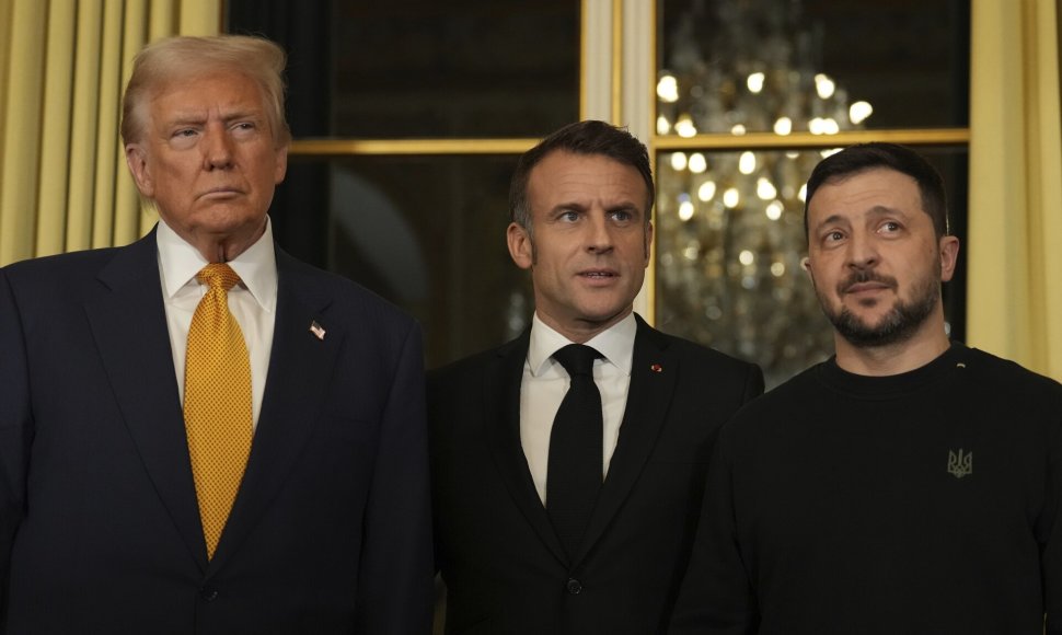 Donaldas Trumpas, Emmanuelis Macronas ir Volodymyras Zelenskis