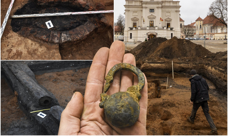 Kas slypi po Kauno Rotušės aikštės grindiniu? Archeologas atskleidė, kokių lobių rasta