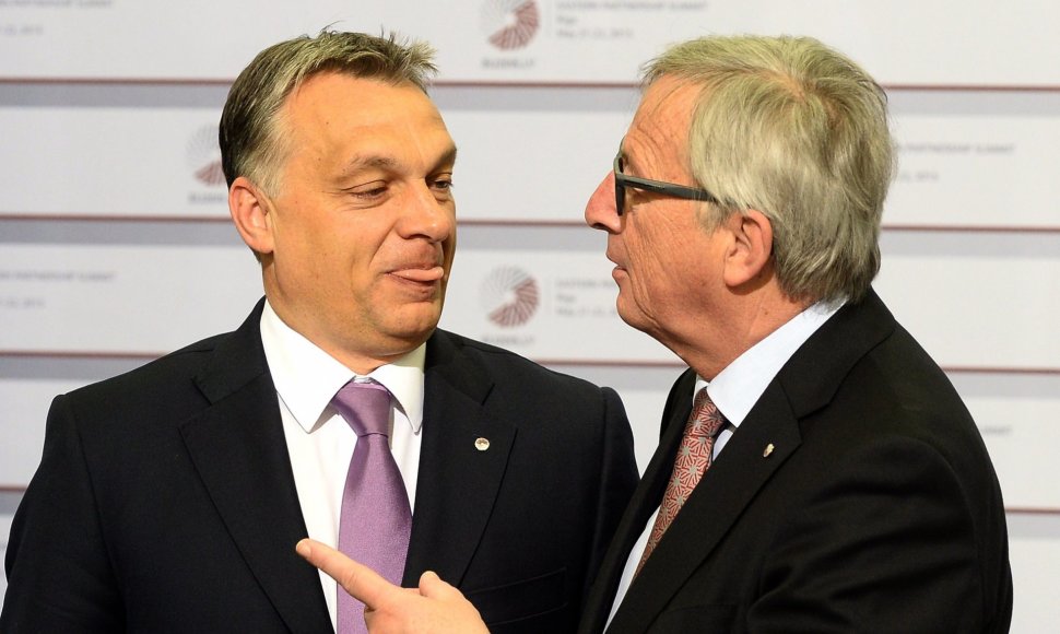 V.Orbanas ir J-C.Junckeris.